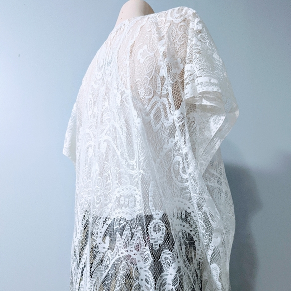 | Women's | White Lace Kimono | OS - Picture 8 of 11